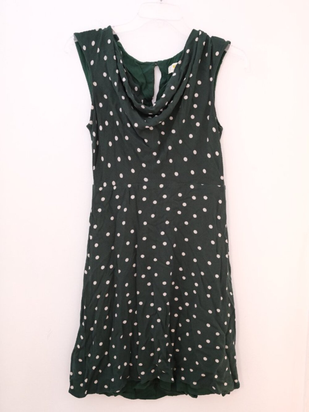 Anthropologie Green Polka Dot Dress